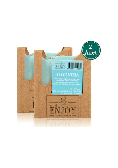 Suds Enjoy Doğal Aloe Vera El Yapımı Yüz Saç ve Vücut Sabunu 2 x 100 G