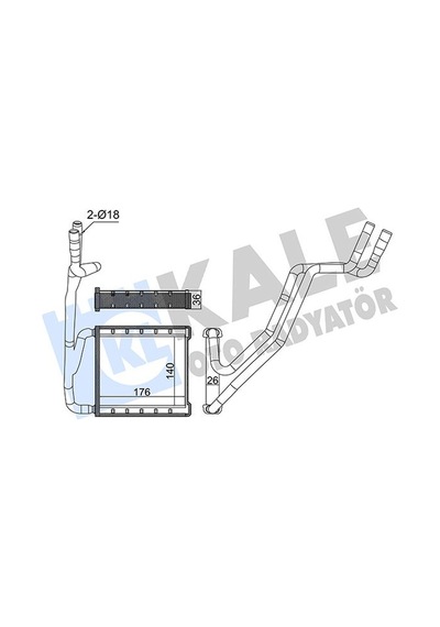 Kale 357330 Kalorifer Radyatörü - Ford Fiesta H1b118b539aa - 2092409 - H1bh18b539aa