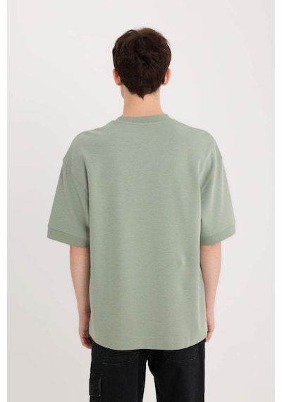 DeFacto Loose Fit Bisiklet Yaka Baskılı Ağır Kumaş Tişört D8462AX25SPGN1107 DeFacto Loose Fit Bisiklet Yaka Baskılı Ağır Kumaş Tişört D8462AX25SPGN1107