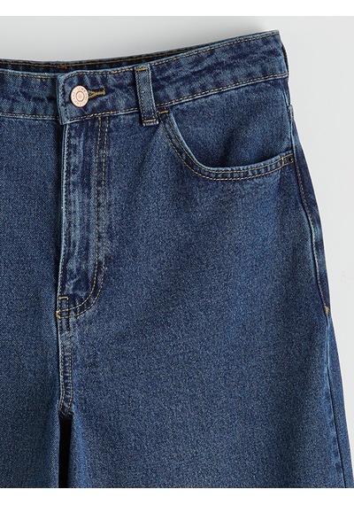 Lcw Modest İndigo Baggy Fit Kadın Jean Pantolon