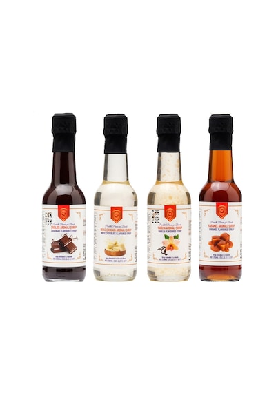 Nish Karamel, Vanilya, Çikolata, Beyaz Çikolata Aromalı Şurup 4'lü Set 4x250 Ml - Pet Şişe Diğer