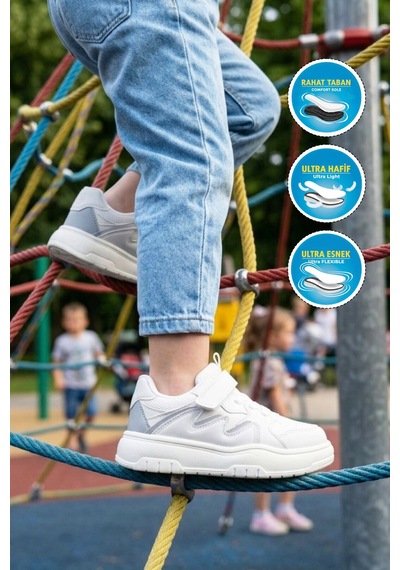 Cool Beyaz-buz Cırtlı Hafif Erkek Çocuk Spor Ayakkabı Odessa P Beyaz - Buz Mavi