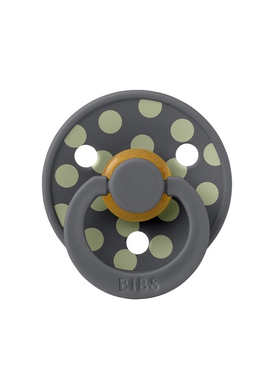 Bibs Studio Polka Big Kauçuk Emzik - Iron Sage 0-6 Ay