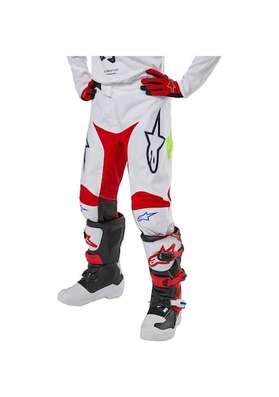 Alpinestars Youth Racer Hana Genç Kros Motosiklet Pantolonu Beyaz Kırmızı