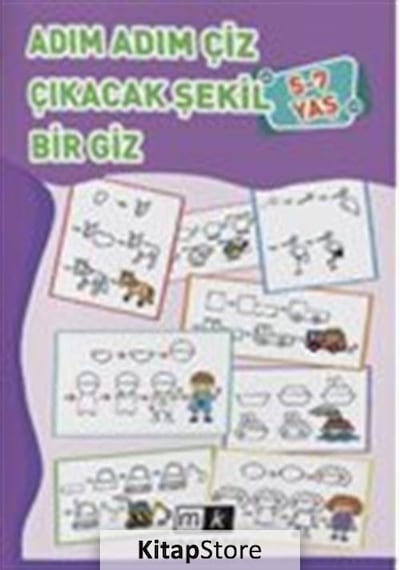 Adım Adım Çiz Çıkacak Şekil Bir Giz 5-7 Yaş
