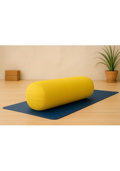 Bolster Minderi - Silindir Yoga Yastığı - Sosis Yastık Sarı