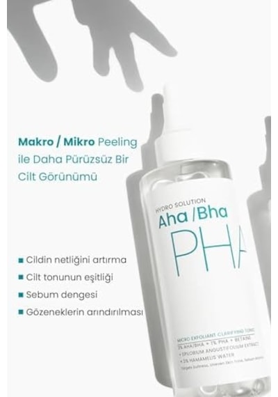 Procsın Hydro Solutıon Aha/bha Ve Pha Mikro Peeling Temizleyici Cilt Tonu Eşitleyici Tonik 200 Ml
