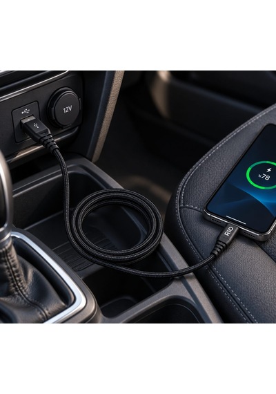 Flayse Nylon Örgülü Type-c Kablo 2 Metre 2.4a Hızlı Şarj Qualcomm Qc 3.0
