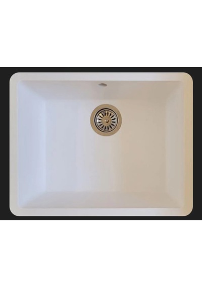 Öztaş ÖZ-43b Granit Mutfak Eviye Beyaz Tek Gözlü 43 x 55 CM