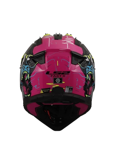 Ls2 Fast 2 Gorılla Mor-neon Sarı Kask Mor