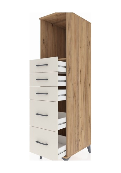 Kronos Dolap Tek Raflı 5 Çekmeceli 44x59x182 Çam-aytaşı Atlas Çam
