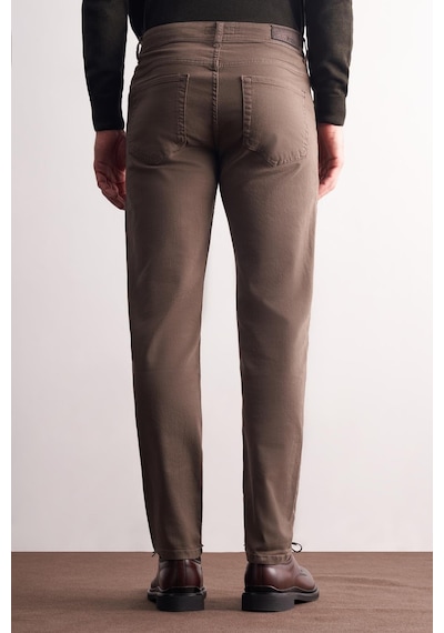 İmza Kahverengi 5 Cep Casual Slim Fit Pamuklu 5 Cep Pantolon 1003255318 Kahverengi