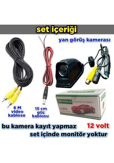 Yan Araç Kamerası Panelvan Servis V.b Araçlara Uyumlu 12 Volt