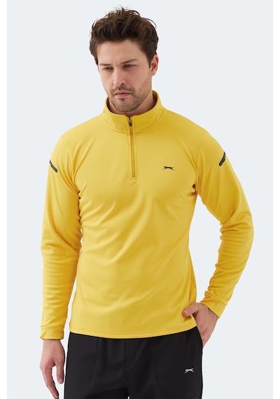 Slazenger Intımate I Erkek Dik Yaka Fermuarlı Sarı Sweatshırt Sarı
