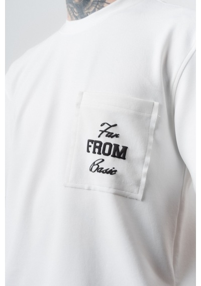 Erkek Far From Basic Baskılı Regular Fit T-shirt Şort Takım Ekru
