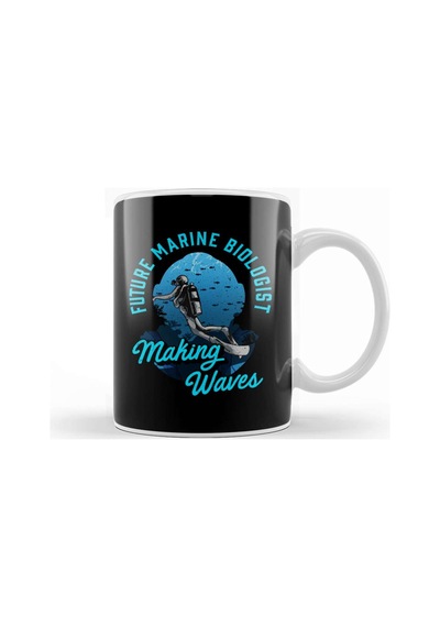 Cute Future Marine Biologist Making Waves Pun Kupa Bardak Porselen Karışık