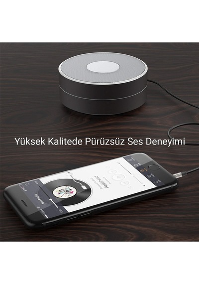 Earldom Aux46 Tak Çalıştır 1m 3.5mm Aux Kablo - Siyah M414
