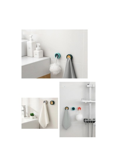 2 Li Silikon Yapışkanlı Havlu Ve Bez Tutucu Mutfak & Banyo Askısı, Pratik Duvar Tipi Organizer Pla Diğer
