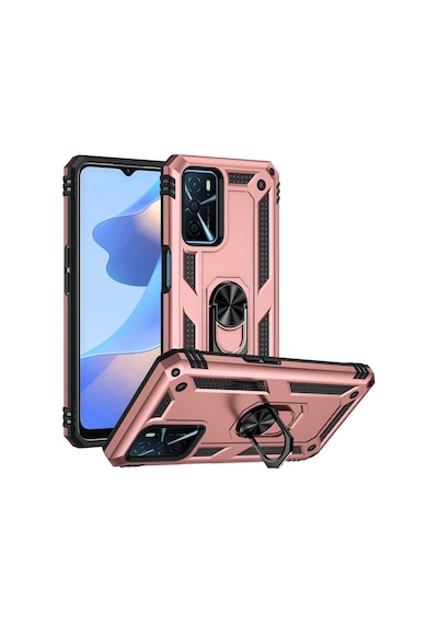 Oppo A16 Kılıf Zore Vega Yüzük Standlı Zırh Kılıf