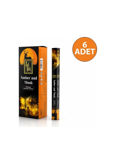 Zed Black Amber Ve Musk Çubuk Tütsü- 6'li Paket