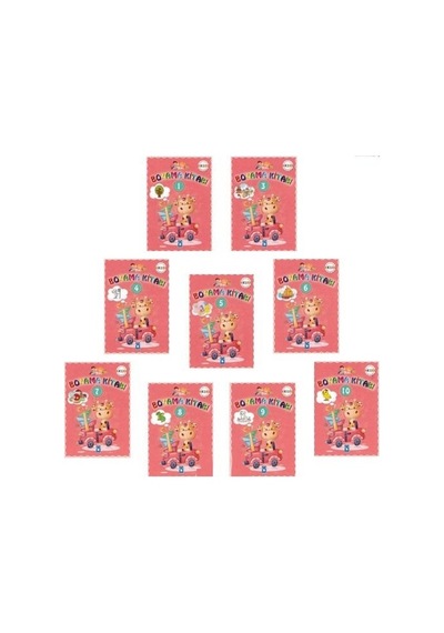 Eğlenceli Boyama Kitabı Seti Kırmızı Seri 10 Kitap