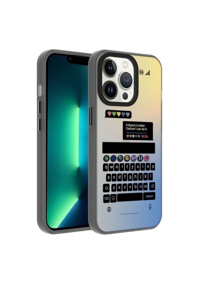 Apple Uyumlu iPhone 13 Pro Kılıf Desenli Zore Dragon Sert Kapak Kelimeler