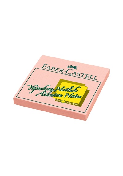 Faber Castell Yapışkanlı Not Kağıdı 75Mm X 75Mm Pembe