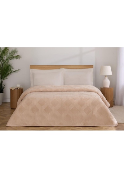 Özdilek Battaniye Trendy Art Deco Krem Tek Kişilik