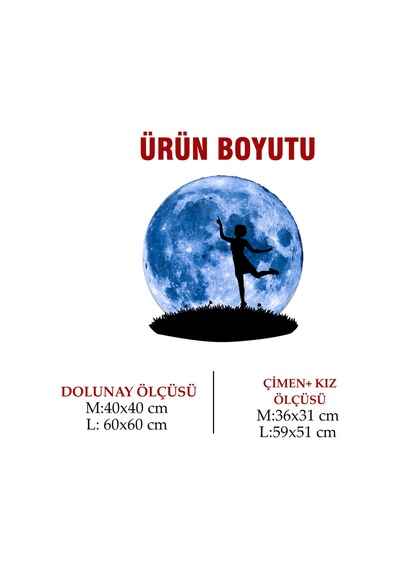 Kişiselleştirilebilir Led Işıklı Epoksi Cam Katmanlı Tablo Zoey Dolunay Mavi - 738149267 Mavi