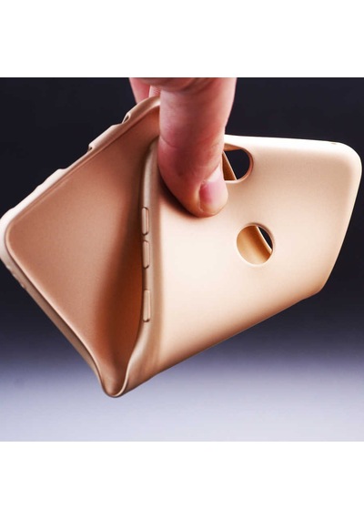 Huawei Honor 7x Kılıf Zore Premier Silikon Kapak Gold