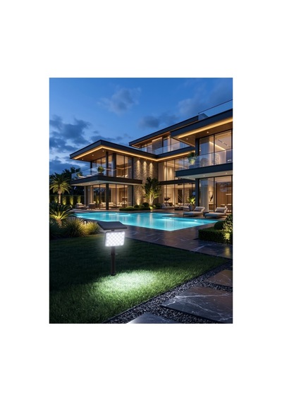Solar Kazıklı Çim Armatür Beyaz Işık 6500k Ip65 10w Beyaz - 942391124 Beyaz