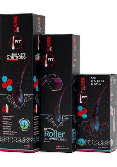 Dökülme Karşıtı Şampuan 250 ML + Fitcare Hair Saç Losyonu 50 ML + Dermaroller 1 MM Titanyum İğneli