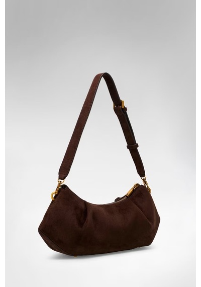 Guess Allegra Süet Kadın Omuz Çantası Hwsg2237180 Kahve