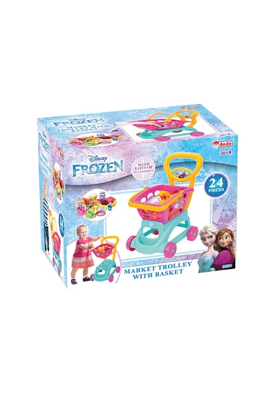 Dede Frozen Sepetli Oyuncak Market Arabası 24 Parça Aksesuarlı