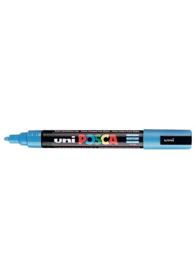 Uni-ball Markör Boyama Posca Su Bazlı Poster 1.8-2.5 Mm Açık Mavi Pc-5m