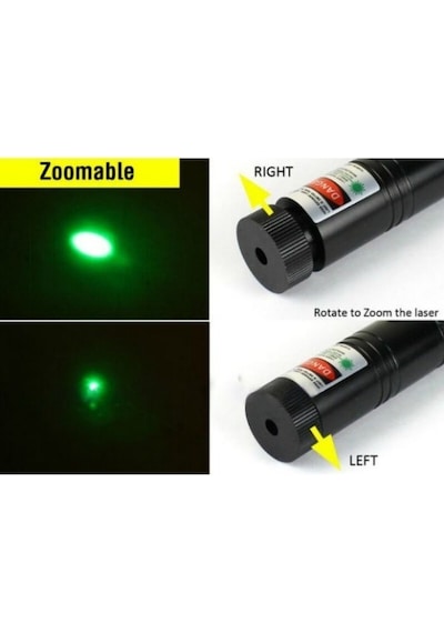 Kalem Lazer Sunum Lazeri Yeşil Lazer Pointer Şarjlı Kilitli Kutul Yeşil