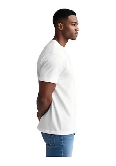 Sngl Tekstil Erkek 30/1 Penye %100 Pamuk Oversize Tişört S-m L-xl-xxl Ekru