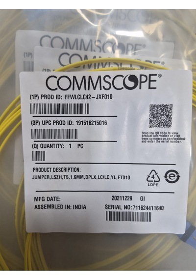 Commscope Fiber Optik Patch Kablo Lc Lc Sm. 3m. Ffwlclc42-jxf010