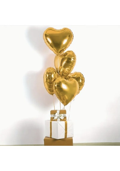 Brokoli Home 3 Adet Folyo Balon Altın Sarısı Gold Uçan Balon 45 Cm 18 İnç Gold