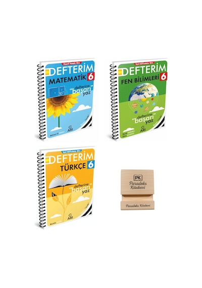Arı 6. Sınıf Matematik Fen Bilimleri Ve Türkçe Defterim 3lü Set + Telefon Standı