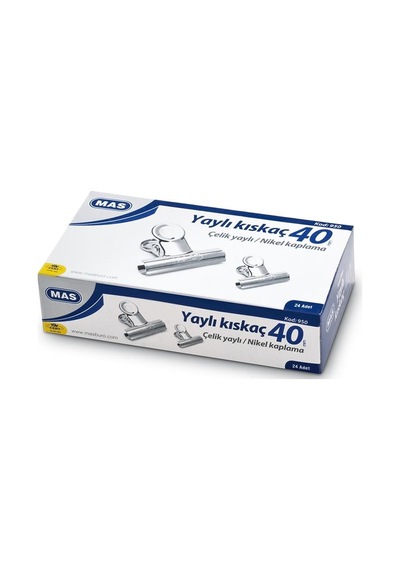Mas Kıskaç Beyaz Metal Düzine Yaylı 40mm 950 2'li Paket