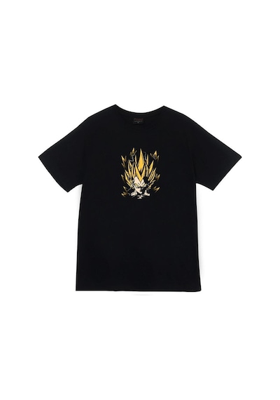 Stoned&Fame Dragonball Z Anime Baskılı Unisex %100 Pamuk Siyah T-shirt SIYAH