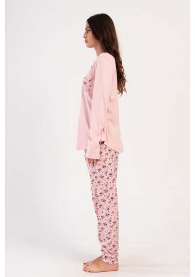 Yake Store Kadın Interlok Xxl Patlı Uzun Kol Etegı Oval Mansetlı Pıjama Takım - Pınk Pembe Yake Store Kadın Interlok Xxl Patlı Uzun Kol Etegı Oval Mansetlı Pıjama Takım - Pınk Pembe