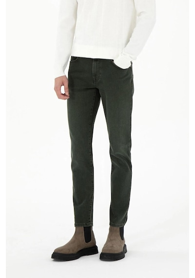 Captiva Regular Fit Likralı Erkek Örme Jean Pantolon-6932 Haki