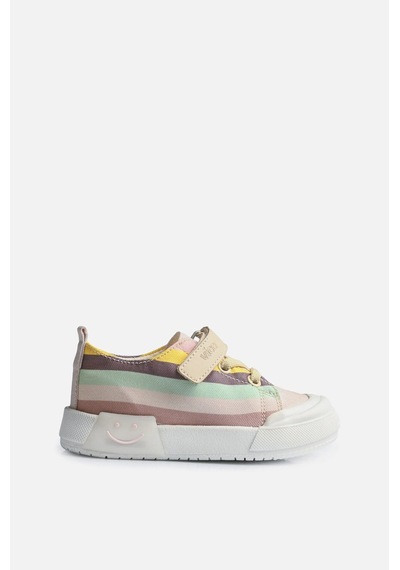 Vicco Elf Çocuk Işıklı Keten Sneaker Bej