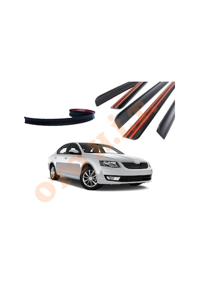 Skoda Octavia 13 Üzeri Uyumlu Bagaj Üstü Spoiler Mat Siyah