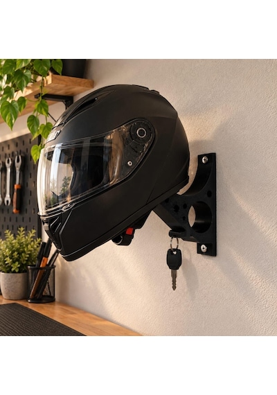 Leaf Creative Plastik Motosiklet Kaskı Duvar Askısı &