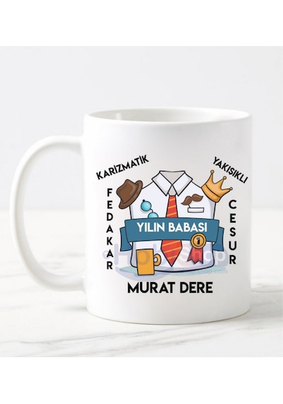 Kişiye Özel Babalar Gününe Özel Kupa Bardak Beyaz