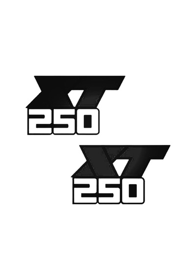 Motosiklet Sticker Xt250 Siyah 20 Cm
