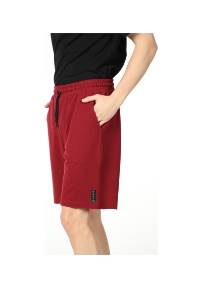 Defys Erkek Paça Ve Etiket Detaylı Cepli Regular Fit Şort Bordo - 527885669 Bordo
